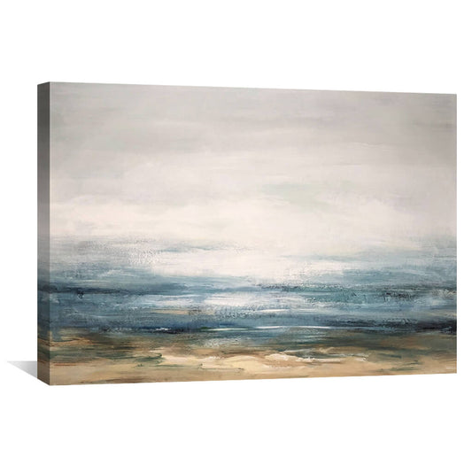 Serene Seascape Oil Painting - Tranquil Coastal Art for Elegant Home Decor