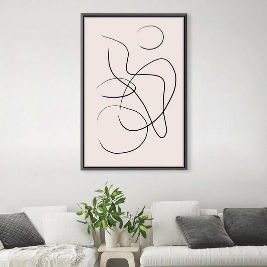 Abstract Lines Modern Oil Painting for Contemporary Home Decor