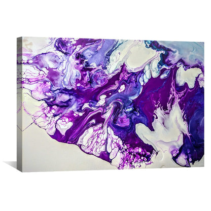 Amethyst Dreamscape: Vibrant Abstract Oil Painting for Modern Decor