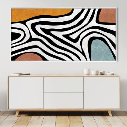 Abstract Colorful Maze Oil Painting for Modern Home Decor