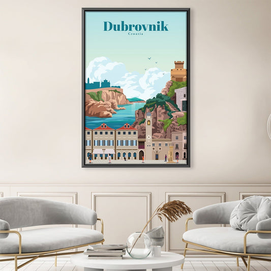 Stunning Dubrovnik Oil Painting - Coastal Charm of Croatia