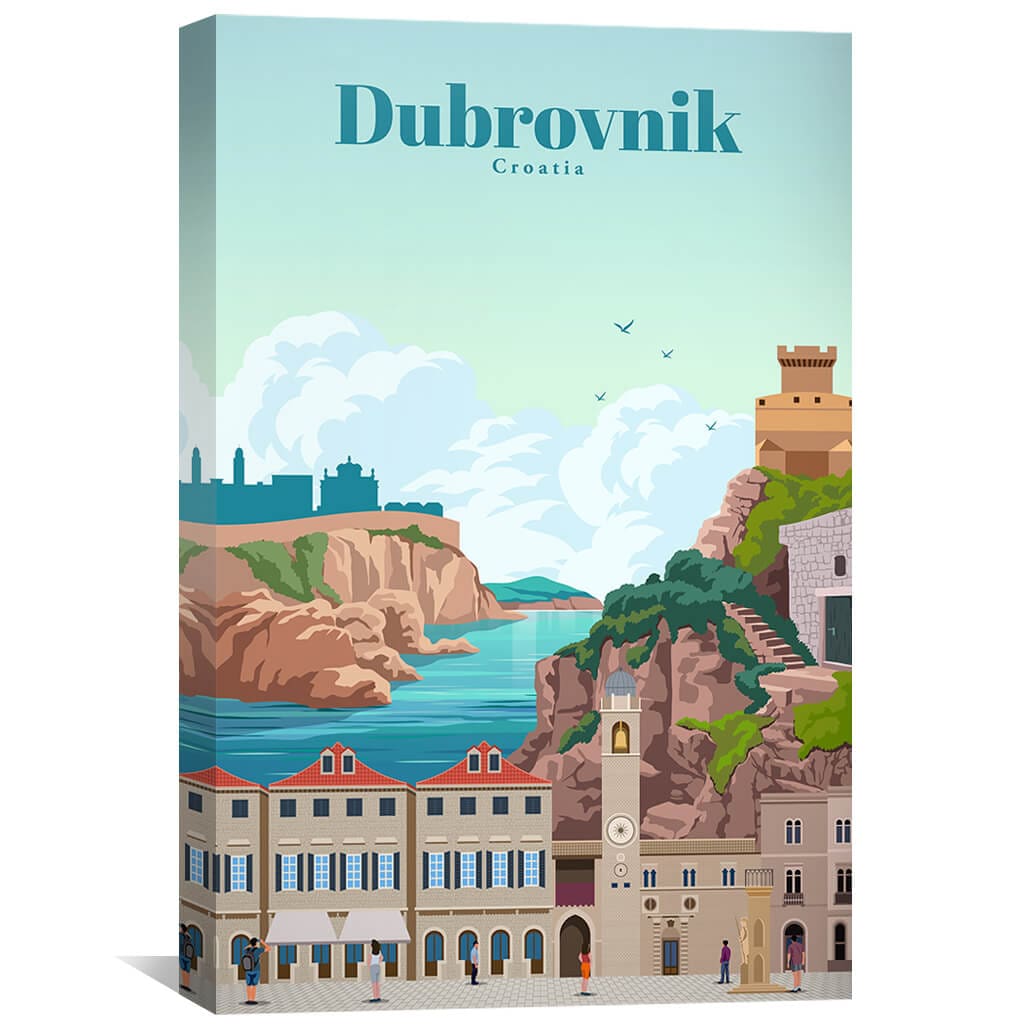 Stunning Dubrovnik Oil Painting - Coastal Charm of Croatia