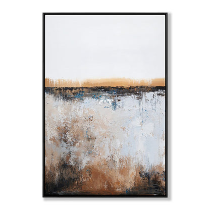 Abstract Landscape in Earth Tones - Modern Oil Painting for Home Decor