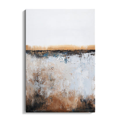 Abstract Landscape in Earth Tones - Modern Oil Painting for Home Decor