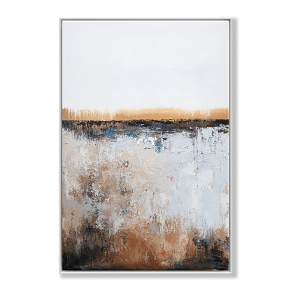 Abstract Landscape in Earth Tones - Modern Oil Painting for Home Decor