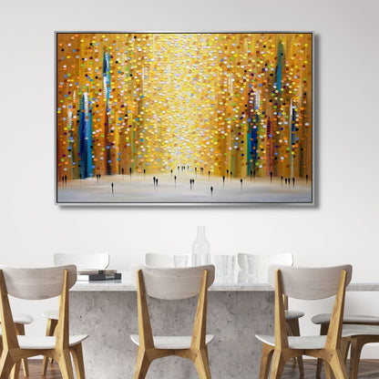 Abstract Dusk's Embrace Oil Painting for Modern Home Decor