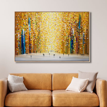 Abstract Dusk's Embrace Oil Painting for Modern Home Decor