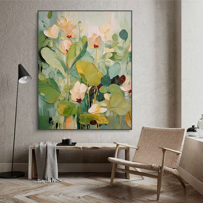 Vibrant Floral Oil Painting for Brightening Your Home Decor