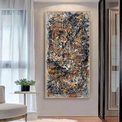 Abstract Expressionism in Colorful Turmoil - Modern Oil Painting