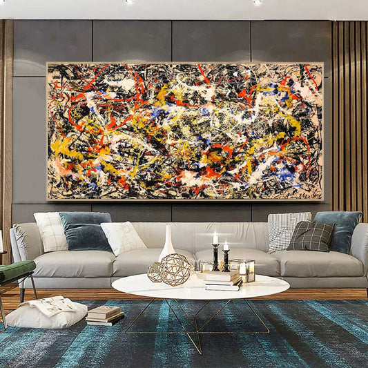 Colorful Abstract Oil Painting for Modern Home Decor