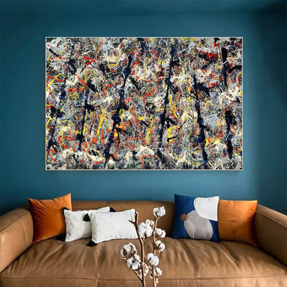 Vibrant Abstract Oil Painting for Modern Home Decor - Celestial Inspiration