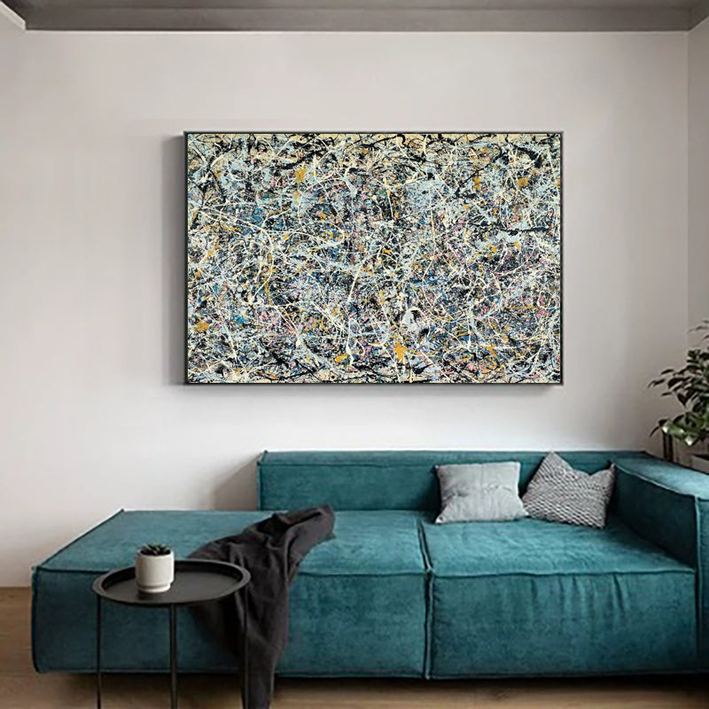 Vibrant Abstract Expressionism Oil Painting for Modern Home Décor