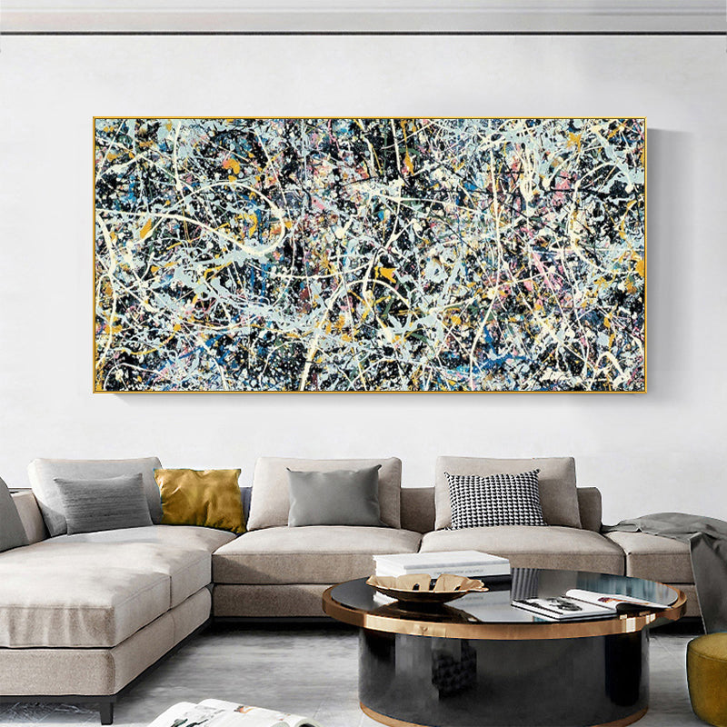 Abstract Expressionism in Bold Colors - Modern Oil Painting for Home Decor