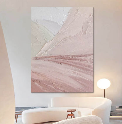 Tranquil Minimalist Oil Painting for Modern Home Decor and Serene Atmospheres