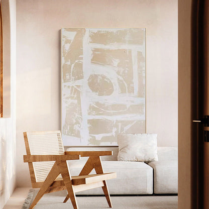 Elegant Minimalist Abstract Oil Painting for Modern Home Decor