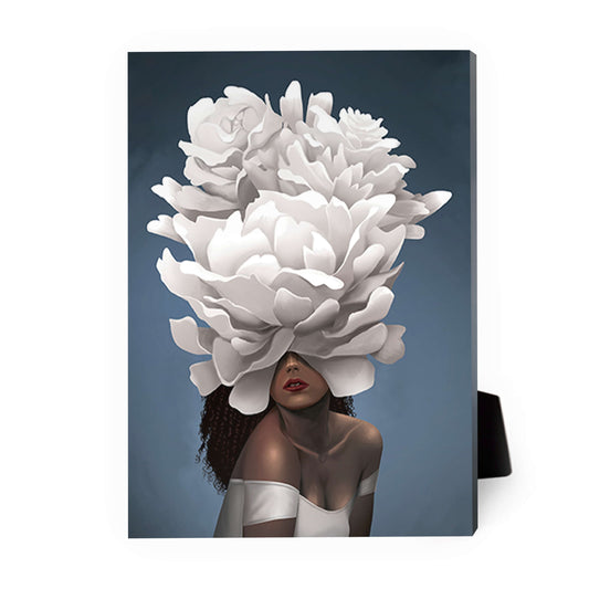 Elegant Woman with Flower Crown Oil Painting for Home Decor