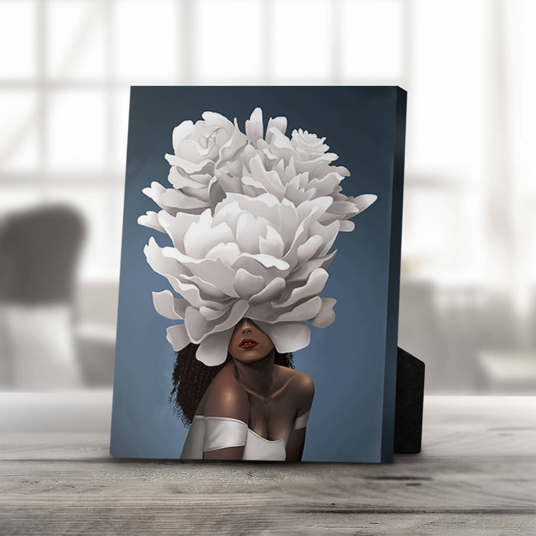 Elegant Woman with Flower Crown Oil Painting for Home Decor