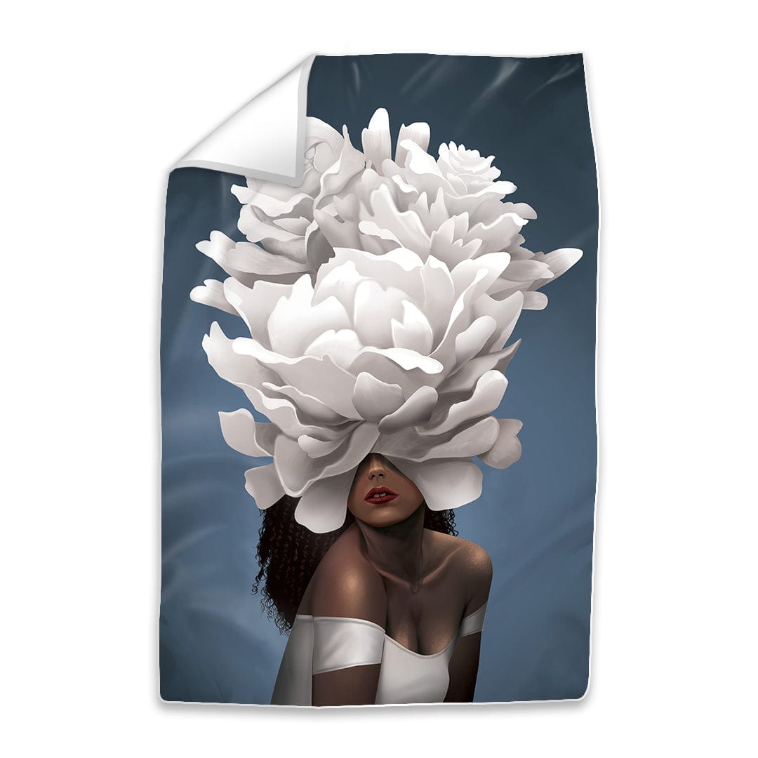 Enchanting Floral Elegance: Stunning Oil Painting of Graceful Woman