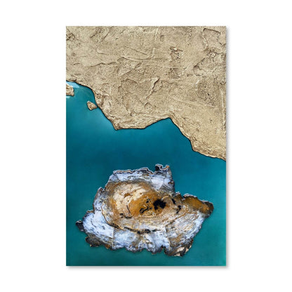 Serene Oceanic Terrain Oil Painting for Elegant Home Decor