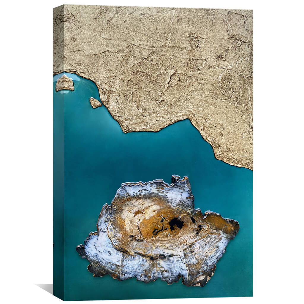 Serene Oceanic Terrain Oil Painting for Elegant Home Decor