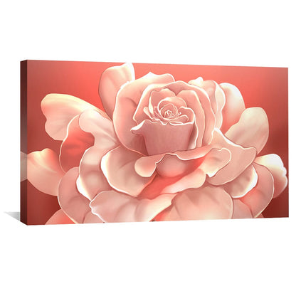 Elegant Pink Floral Oil Painting for Bright and Lively Home Decor