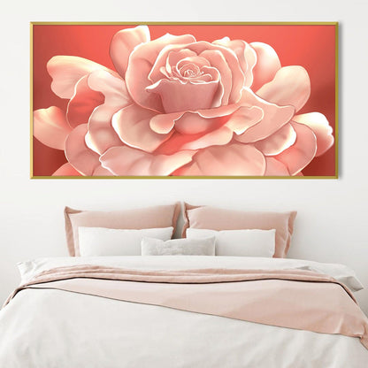 Elegant Pink Floral Oil Painting for Bright and Lively Home Decor