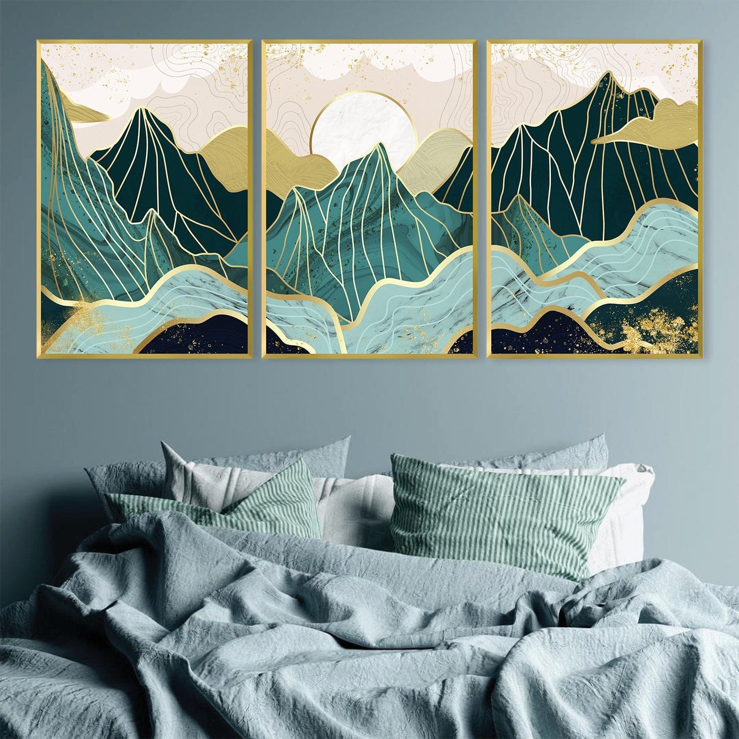 Stunning Emerald Mountain Landscape Canvas Art for Home Decor