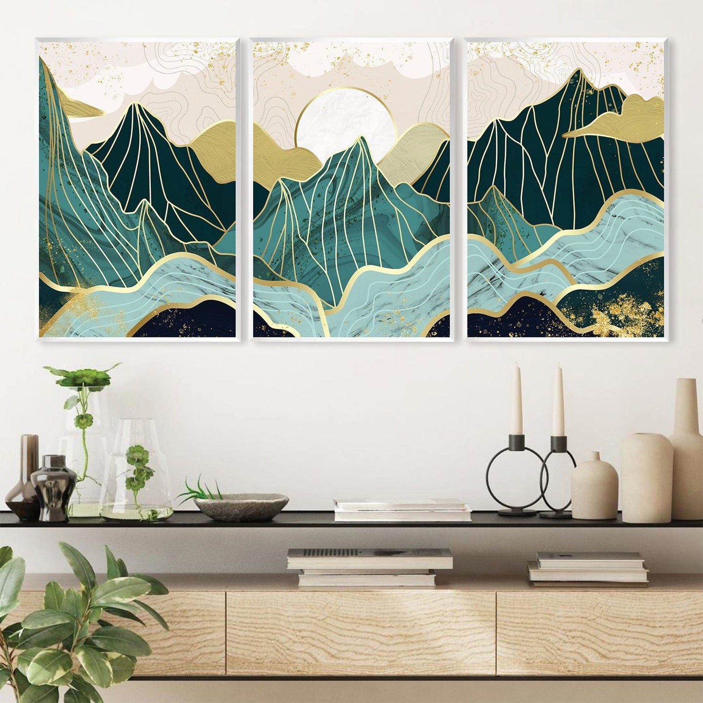 Stunning Emerald Mountain Landscape Canvas Art for Home Decor