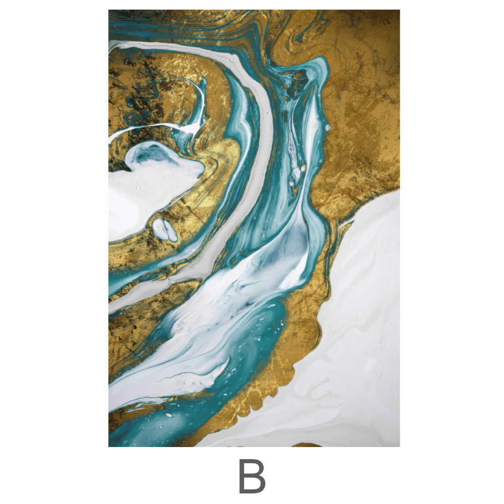 Abundant Emerald and Gold Abstract Oil Painting for Elegant Home Decor