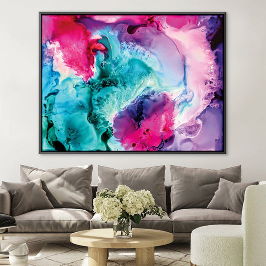 Vibrant Abstract Oil Painting of Love and Emotion for Home Decor