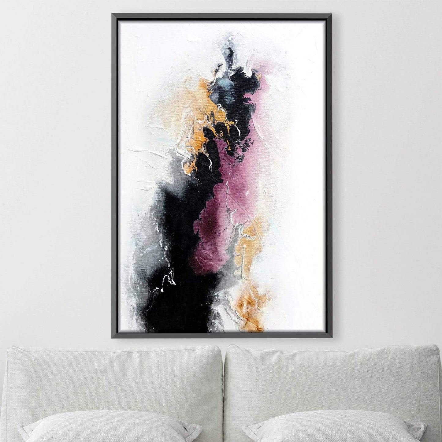 Abstract Elegance: Modern Oil Painting with Vibrant Colors and Textured Elegance