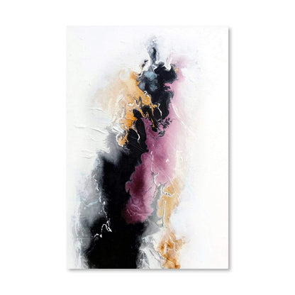 Abstract Elegance: Modern Oil Painting with Vibrant Colors and Textured Elegance