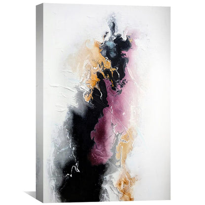 Abstract Elegance: Modern Oil Painting with Vibrant Colors and Textured Elegance