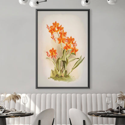 Vibrant Epidendrum Orchid Oil Painting - Stunning Floral Wall Art for Home Decor