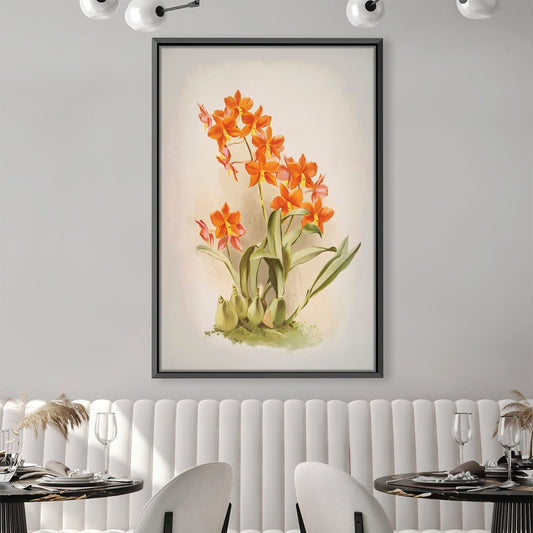 Vibrant Epidendrum Orchid Oil Painting - Stunning Floral Wall Art for Home Decor