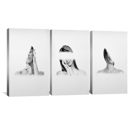 Abstract Portraits of Women in Ethereal Canvas Art
