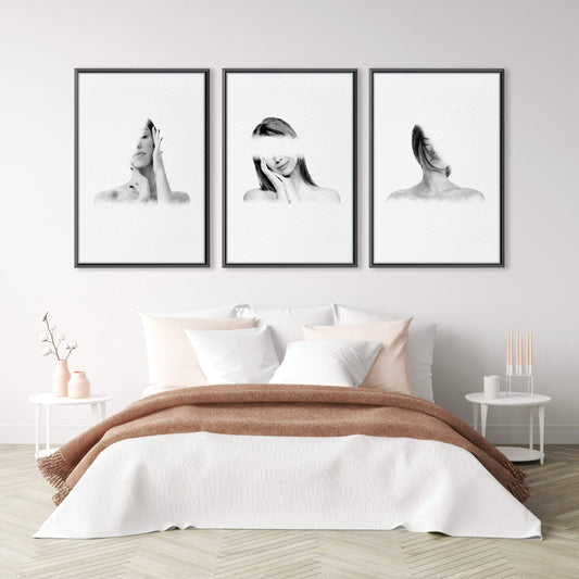 Abstract Portraits of Women in Ethereal Canvas Art