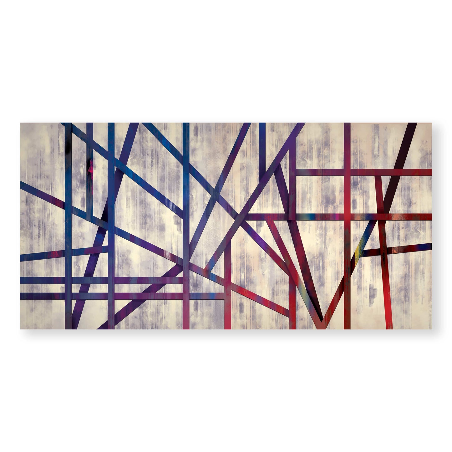 Abstract Lines Oil Painting - Modern Art for Contemporary Home Decor