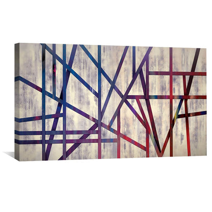 Abstract Lines Oil Painting - Modern Art for Contemporary Home Decor