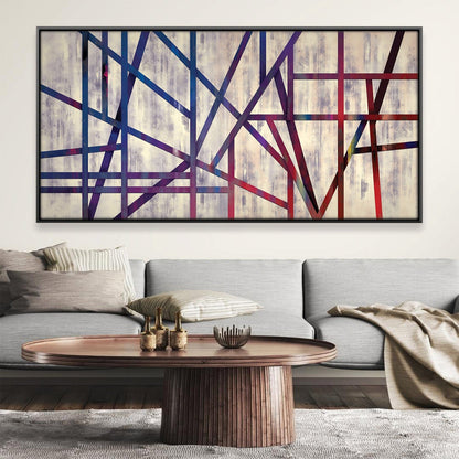 Abstract Lines Oil Painting - Modern Art for Contemporary Home Decor