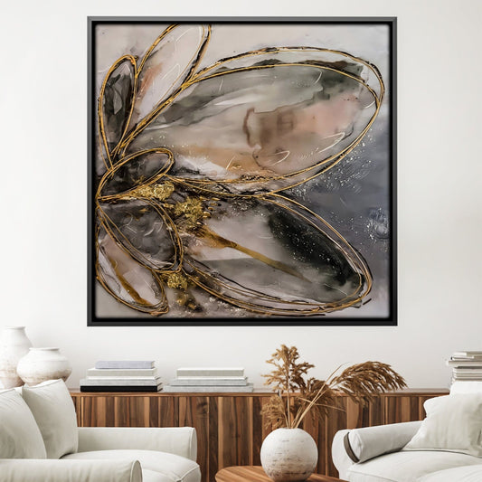 Elegant Abstract Flower Oil Painting for Modern Home Decor