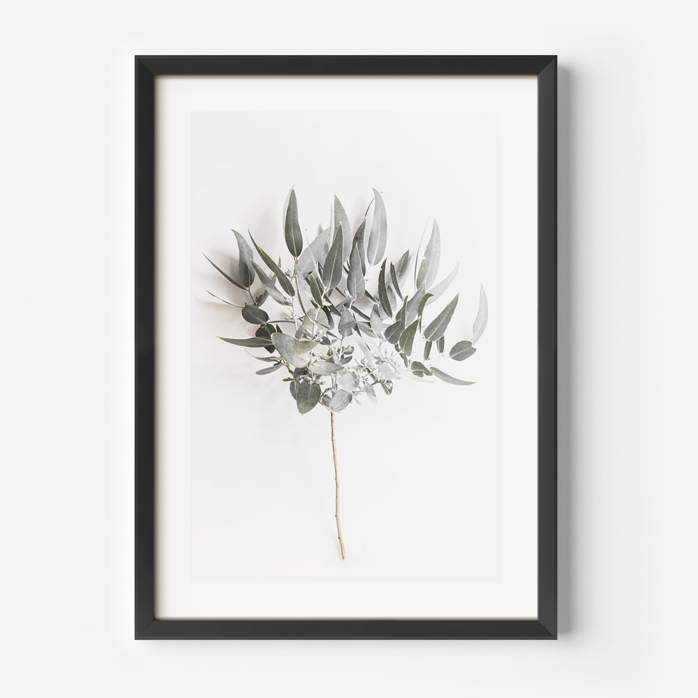 Serene Eucalyptus Oil Painting - Elegant Botanical Art for Modern Decor