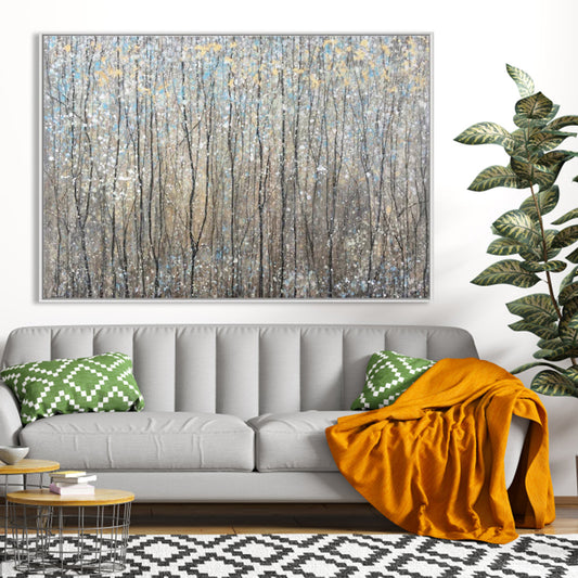 Tranquil Forest Whisper: Elegant Oil Painting for Serene Home Decor