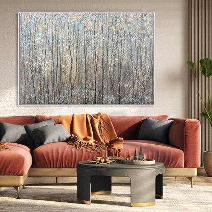 Tranquil Forest Whisper: Elegant Oil Painting for Serene Home Decor
