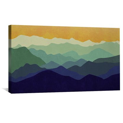 Serene Mountain Landscape Oil Painting for Modern Home Décor