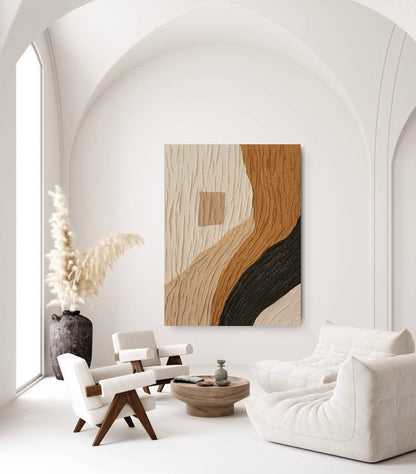 Abstract Textured Oil Painting for Modern Home Decor