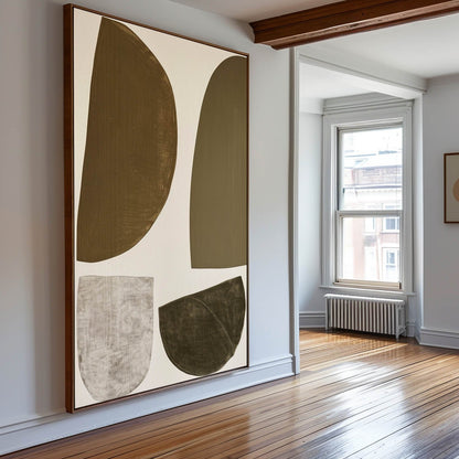 Contemporary Geometric Abstract Oil Painting for Modern Home Decor