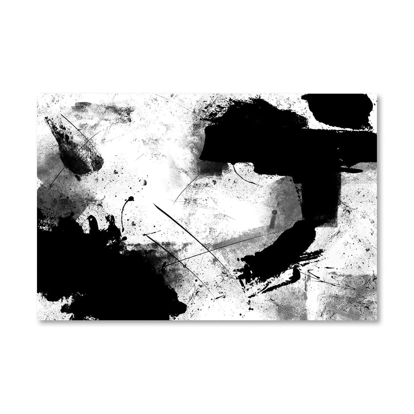 Abstract Black and White Emotion Canvas Art for Elegant Home Decor