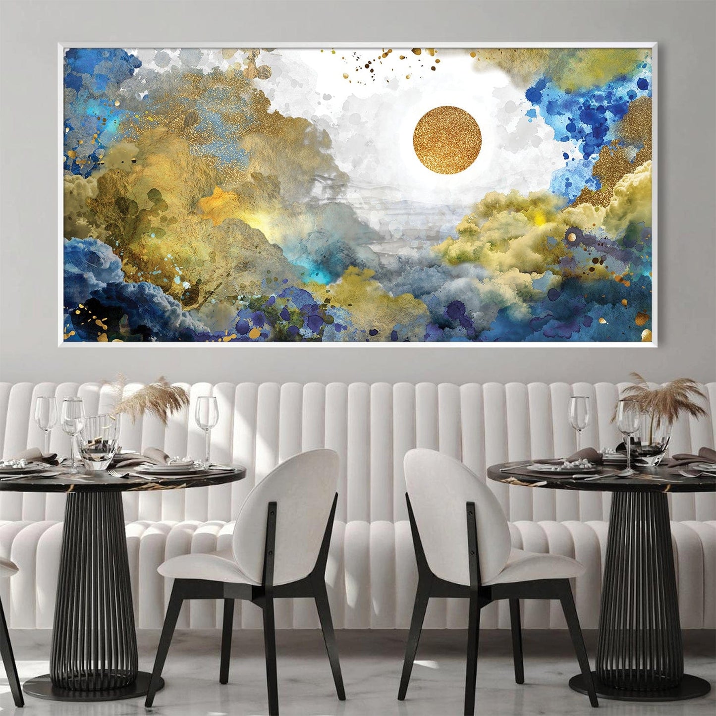 Radiant Sunlight Abstract Oil Painting for Modern Home Decor