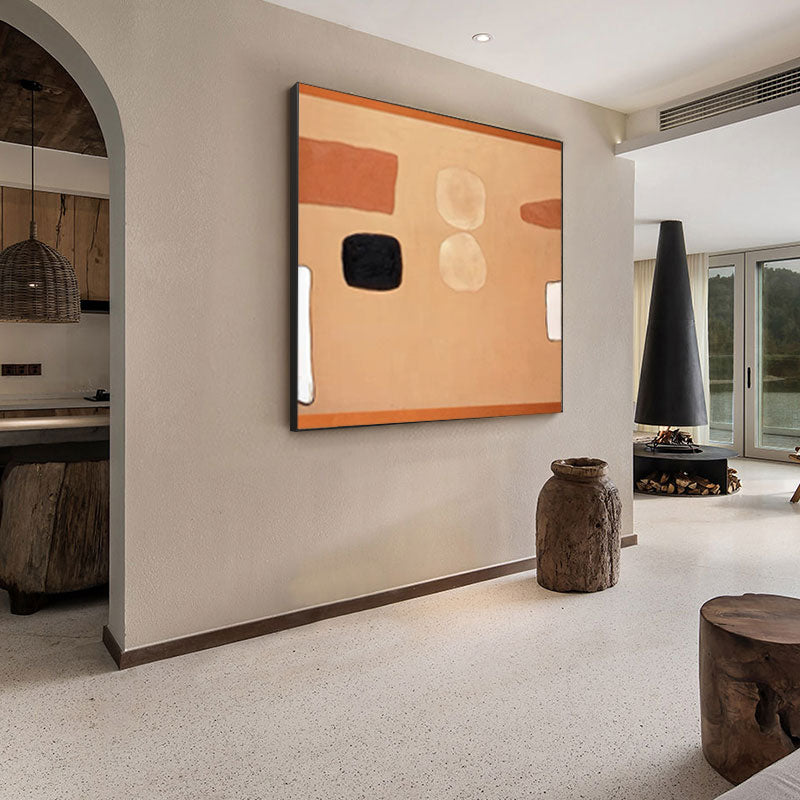 Contemporary Minimalist Oil Painting for Modern Home Decor